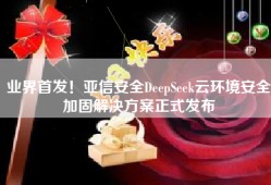 业界首发！亚信安全DeepSeek云环境安全加固解决方案正式发布