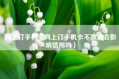 网上订手机（网上订手机卡不激活会影响信用吗）